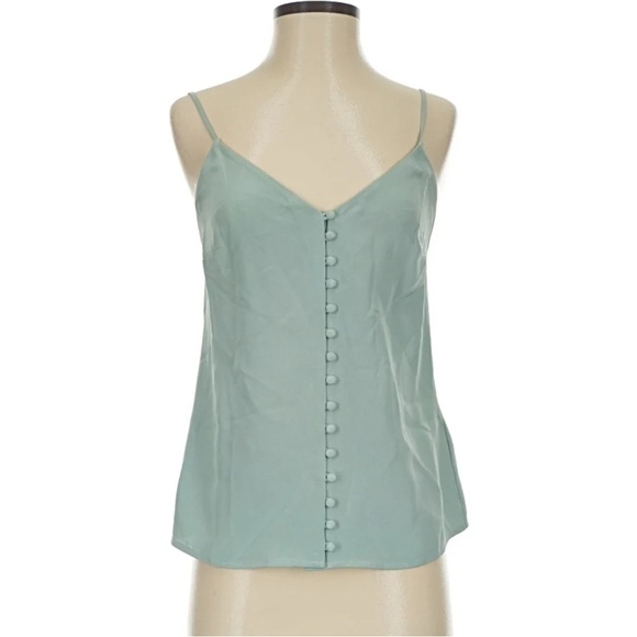 Lavender Brown Tops - Lavender Brown dusty blue Button-Front Camisole